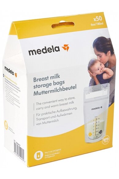 Piena uzglabāšanas maisiņi Medela, 50 gab