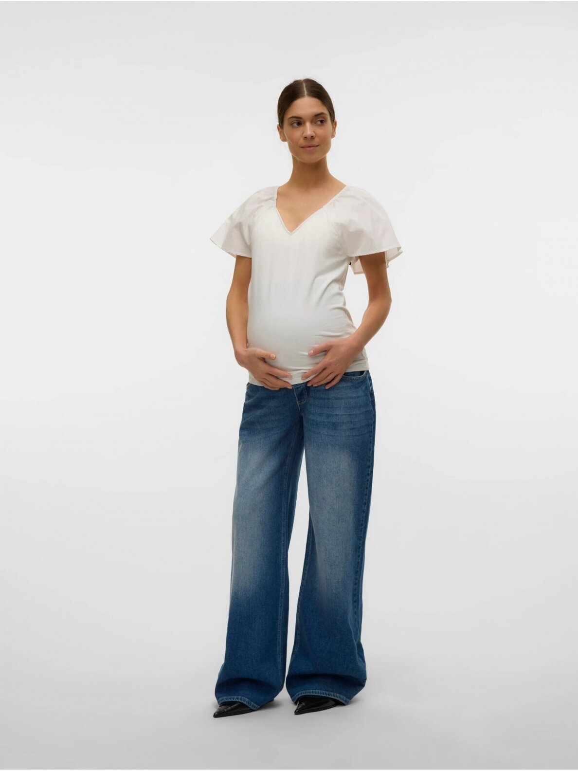MLBLAISE wide jeans for pregnant women by Mama;licious (blue) (Kopija) 3 MLBLAISE wide jeans for pregnant women by Mama;licious (blue) (Kopija) 3