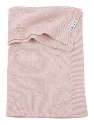 Baby blanket 75x100cm, Meyco Baby 1.0 TOG (Mini Knots, soft pink)
