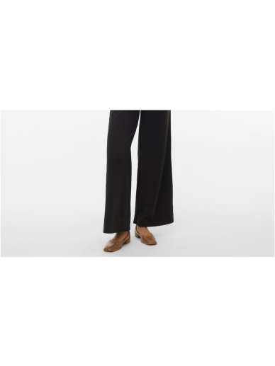 Grūtnieču bikses ar platām staru kājām MLAMILA, Vero Moda, melnas 1 Grūtnieču bikses ar platām staru kājām MLAMILA, Vero Moda, melnas 1