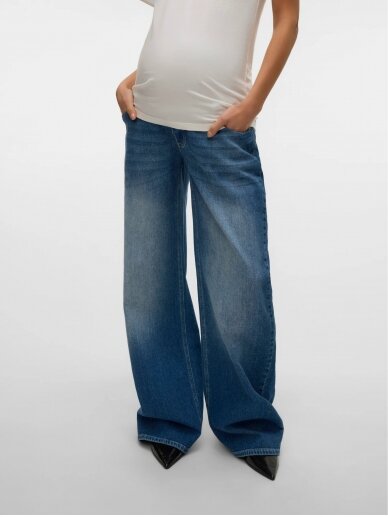 MLBLAISE wide jeans for pregnant women by Mama;licious (blue) (Kopija) 1 MLBLAISE wide jeans for pregnant women by Mama;licious (blue) (Kopija) 1