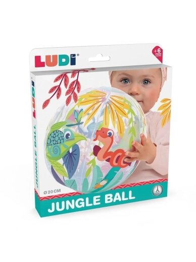 Piepūšamā bumba Jungle, 20 cm, LUDI 3 Piepūšamā bumba Jungle, 20 cm, LUDI 3