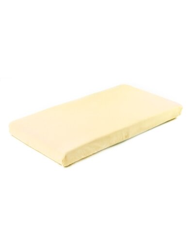Palags ar gumiju jersey, dzeltens, 120x60, Sensillo, 2206 Palags ar gumiju jersey, dzeltens, 120x60, Sensillo, 2206