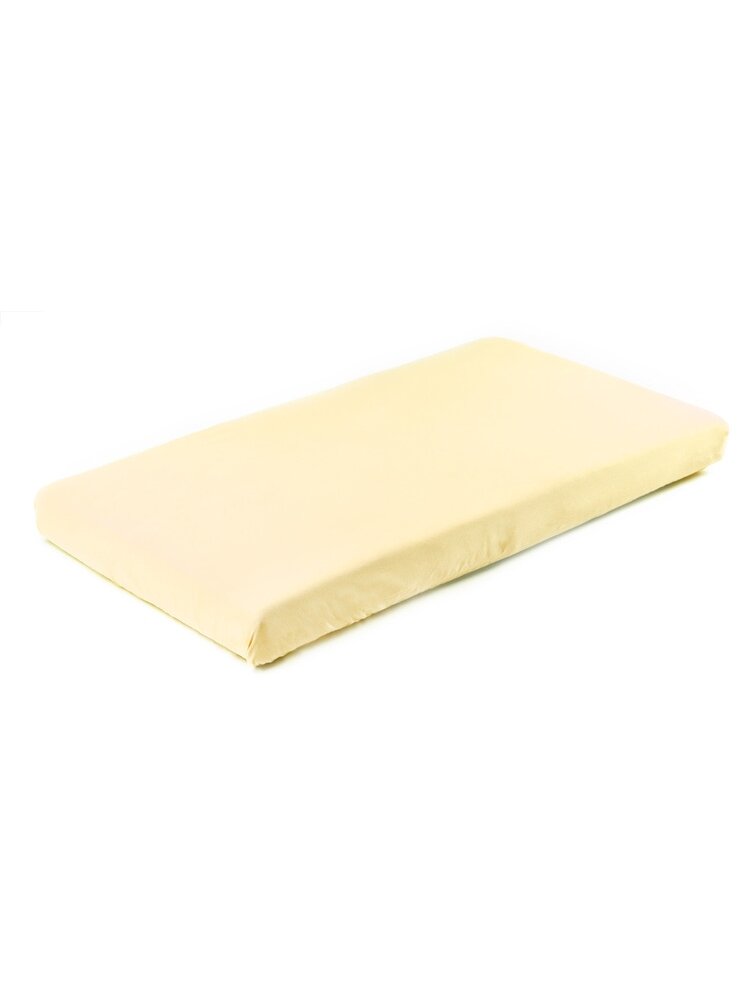Palags ar gumiju jersey, dzeltens, 120x60, Sensillo, 2206 Palags ar gumiju jersey, dzeltens, 120x60, Sensillo, 2206