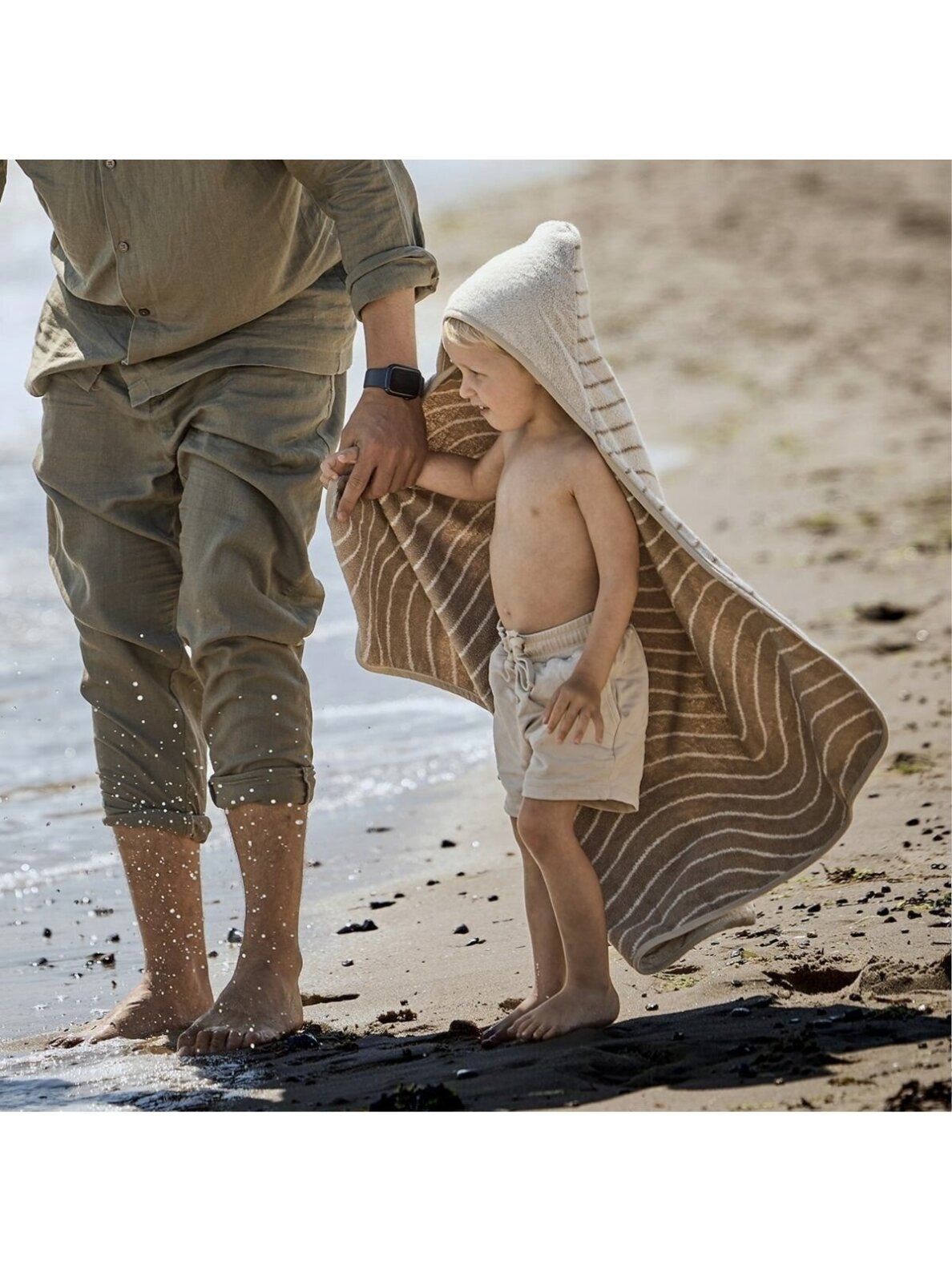 Hooded towel 80x80 cm, Leander (Woodland Cappuccino) 2
