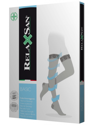 Kompresijas zeķes grūtniecēm RelaxSan, Basic, 18-22 mmHg, Melns