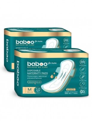 Pads for postpartum panties, size M, 20 pcs., Baboo