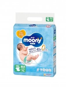 Japanese diapers for babies Moony 0-5 kg, 76 pcs