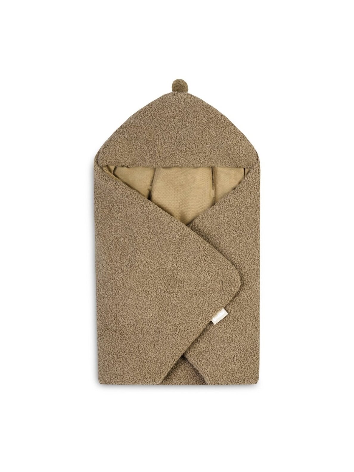 Sensillo car seat wrap Boucle, dark sand, 75x75 cm