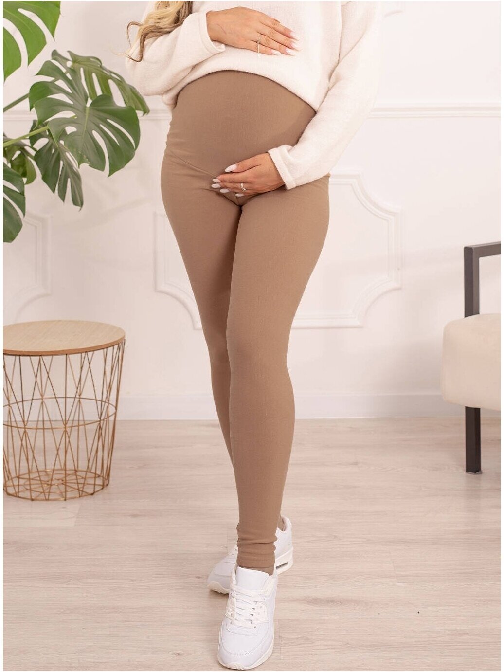 Warm maternity leggings, by ForMommy (beige) 2