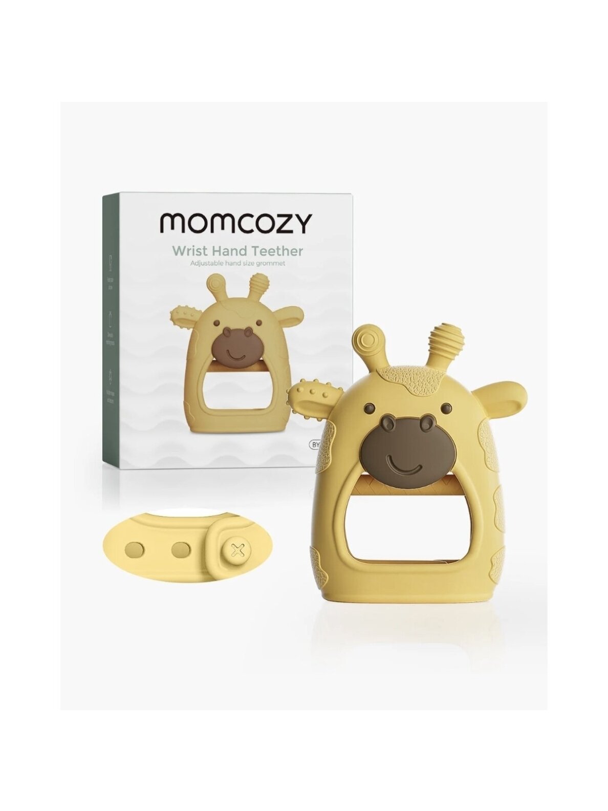 Silicone wrist teether, yellow, Momcozy 1 Silicone wrist teether, yellow, Momcozy 1