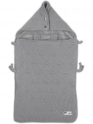 Warm envelope-sleeping bag for stroller, 40x82cm, Knots grey, Meyco Baby