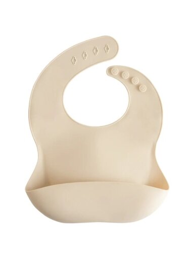 Silicone bib, Mushie (Sand)