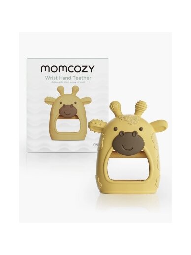 Silicone wrist teether, yellow, Momcozy
