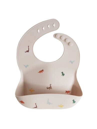 Silicone bib, Mushie (Dinosaurs) Silicone bib, Mushie (Dinosaurs)