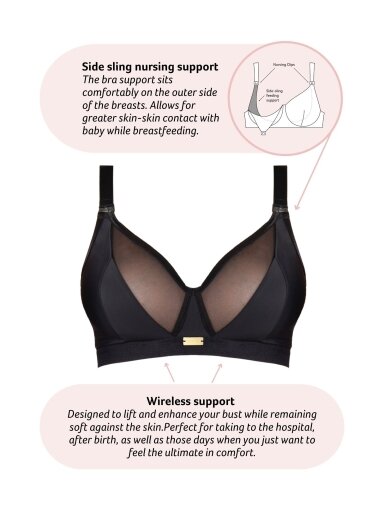 Barošanas krūšturis Flawless, HotMilk (Black)