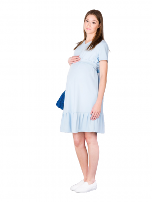 Maternity dress Ayda, Bebefield (light blue)