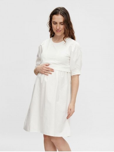 Maternity and nursing dress, Mama;licious (white) 1
