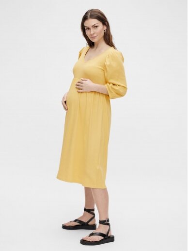 Mlsanja maternity midi dress by Mama;licious (yellow) 1
