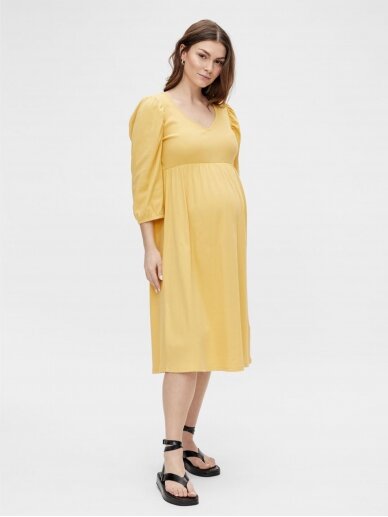 Mlsanja maternity midi dress by Mama;licious (yellow) 2