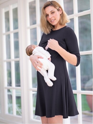 Maternity and nursing dress Una Seraphine (black) 1 Maternity and nursing dress Una Seraphine (black) 1