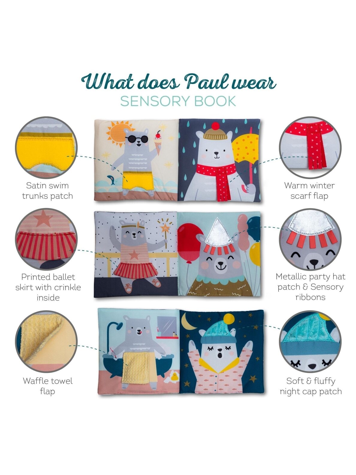 Taf Toys baby book What does Paul wear 1