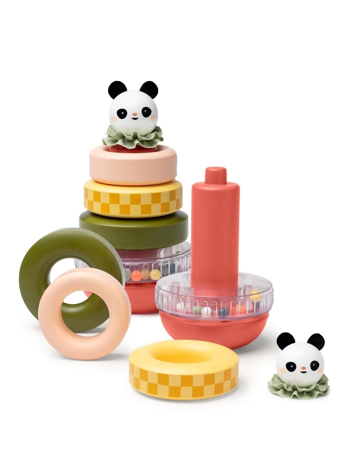 Taf Toys sakrāmējams gredzenu tornis ar pandu 1 Taf Toys sakrāmējams gredzenu tornis ar pandu 1