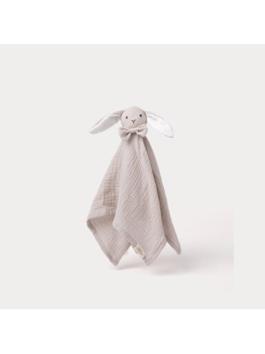 Teddykompaniet Muslin Comforter Rabbit, 40x40 cm, Beige
