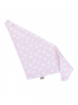 TuTu double-sided scarf for baby with a clasp (pink/white)