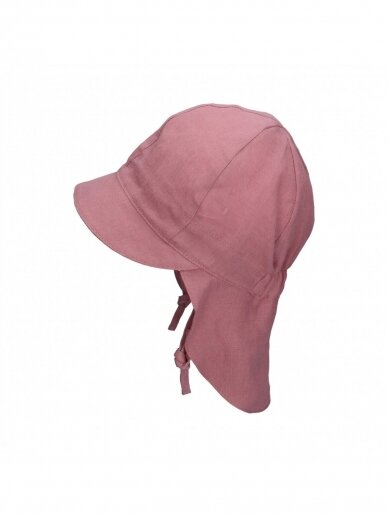 TuTu hat with neck protection made of natural linen 1