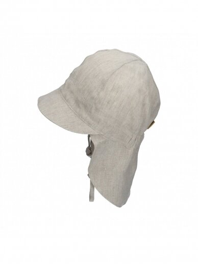 TuTu hat with neck protection made of natural linen 1 TuTu hat with neck protection made of natural linen 1