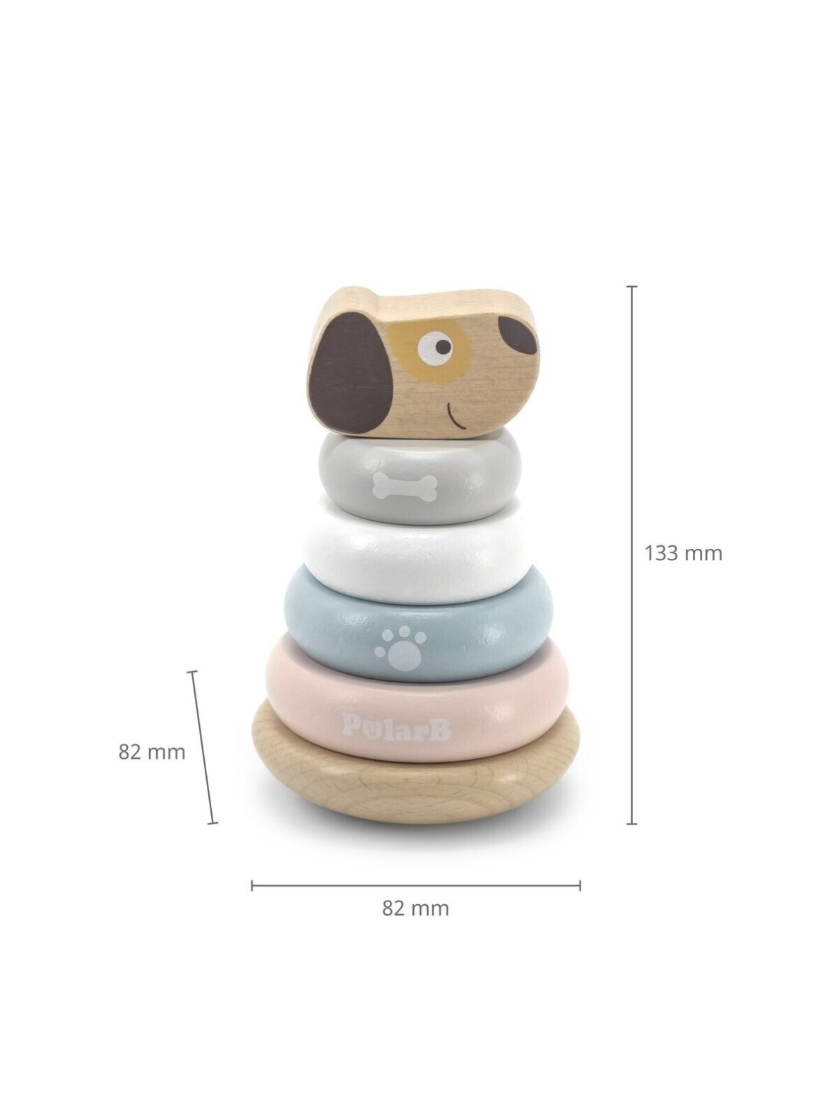 VIGA PolarB Wooden Stacking Puppy 2
