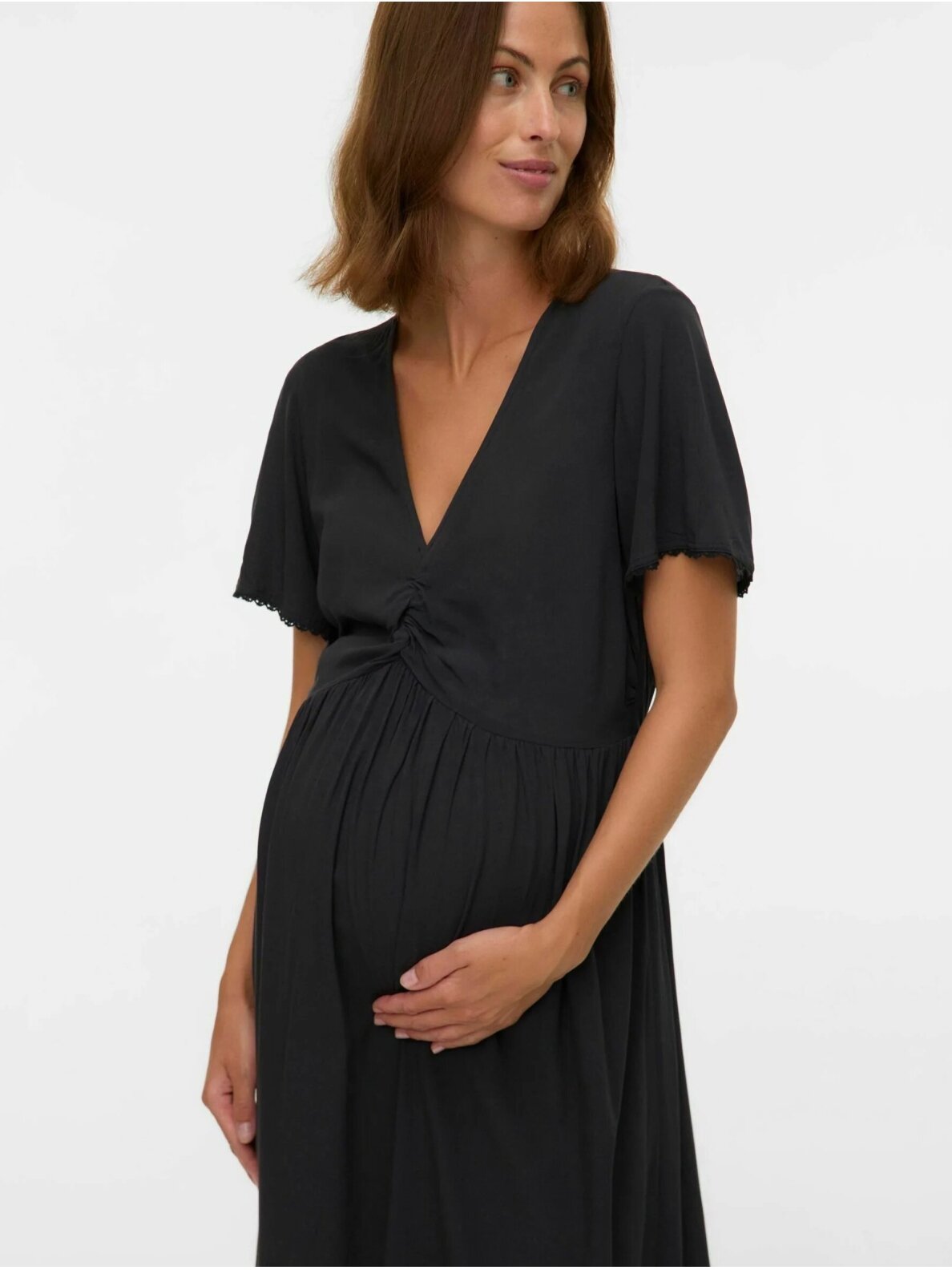 Viscose dress for pregnant and nursing women MLNARA Mama;licious (Black) 3