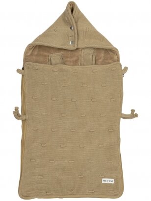 Warm envelope-sleeping bag for stroller, 40x82cm, Knots taupe, Meyco Baby