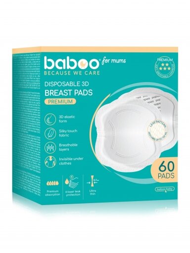 Spilventiņi krūšturim Baboo premium, 60 gab.