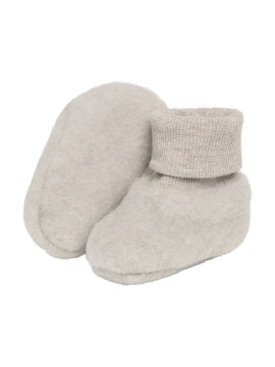 Huttelihut vilnas zābaciņi zīdainim, Camel Melange 2 Huttelihut vilnas zābaciņi zīdainim, Camel Melange 2