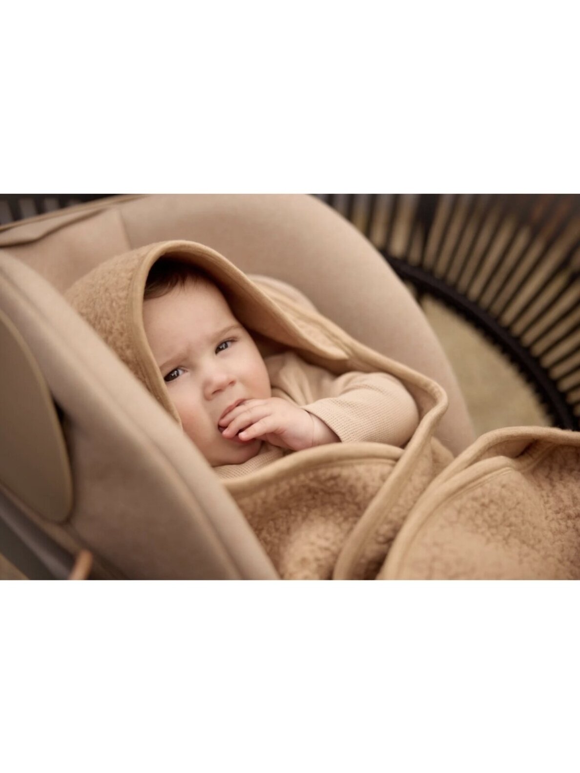 Wrap Blanket Sherpa, Merino Wool, 80x80 cm, Jollein, Natural 3 Wrap Blanket Sherpa, Merino Wool, 80x80 cm, Jollein, Natural 3