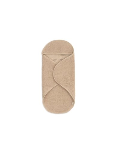 Wrap Blanket Sherpa, Merino Wool, 80x80 cm, Jollein, Natural 2 Wrap Blanket Sherpa, Merino Wool, 80x80 cm, Jollein, Natural 2
