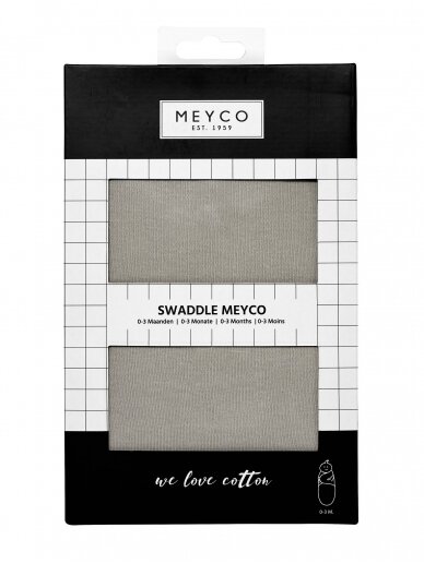 Baby Swaddle, 0-3 months by Meyco Baby (Grey) 1