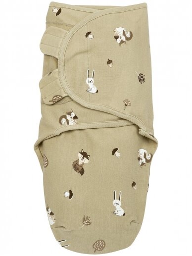 Baby Swaddle, 0-3 months by Meyco Baby(forest animal sand, TOG 1,0