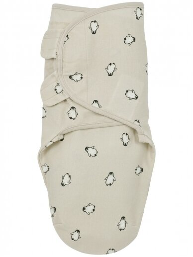 Baby Swaddle, 4-6 months TOG 1,0 Penguin/soft sand, Meyco Baby Baby Swaddle, 4-6 months TOG 1,0 Penguin/soft sand, Meyco Baby