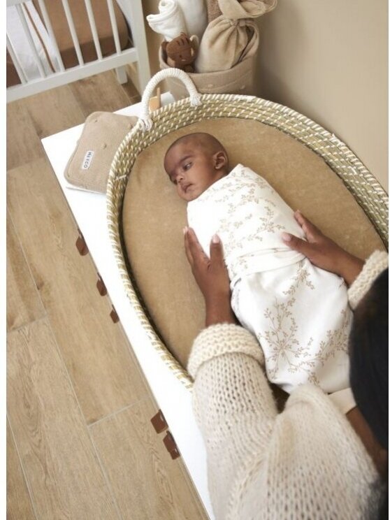 Baby Swaddle, 0-3 months by Meyco Baby (Branches Sand) 1 Baby Swaddle, 0-3 months by Meyco Baby (Branches Sand) 1