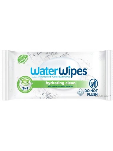 WaterWipes Hydrating Clean mitrās salvetes, 48 gab.