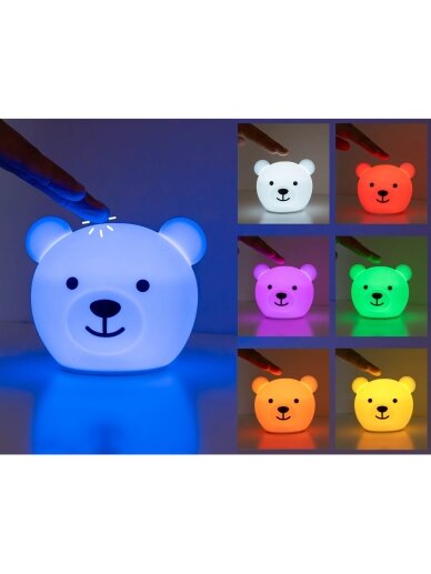 ZAZU multi-colored night light Bor Teddy bear 2