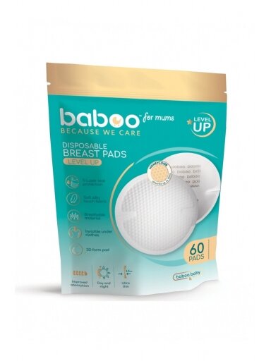 Zīdīšanas krūštura ieliktņi, 60 gab., Baboo